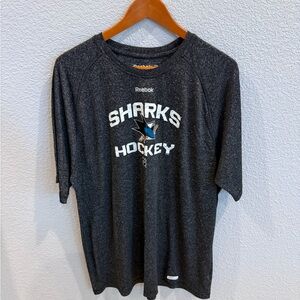 Sharks Hockey Reebok Dark Gray Sharks Hockey Tee